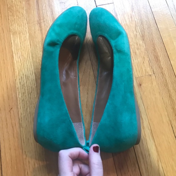 J.Crew Cece Suede Ballet Flat - Green - Size 8.5 - Picture 6 of 7